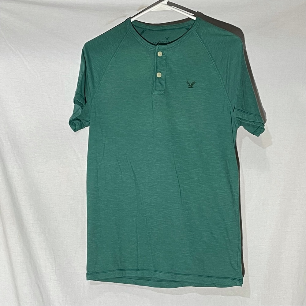 American Eagle Soft Icon Henley Green